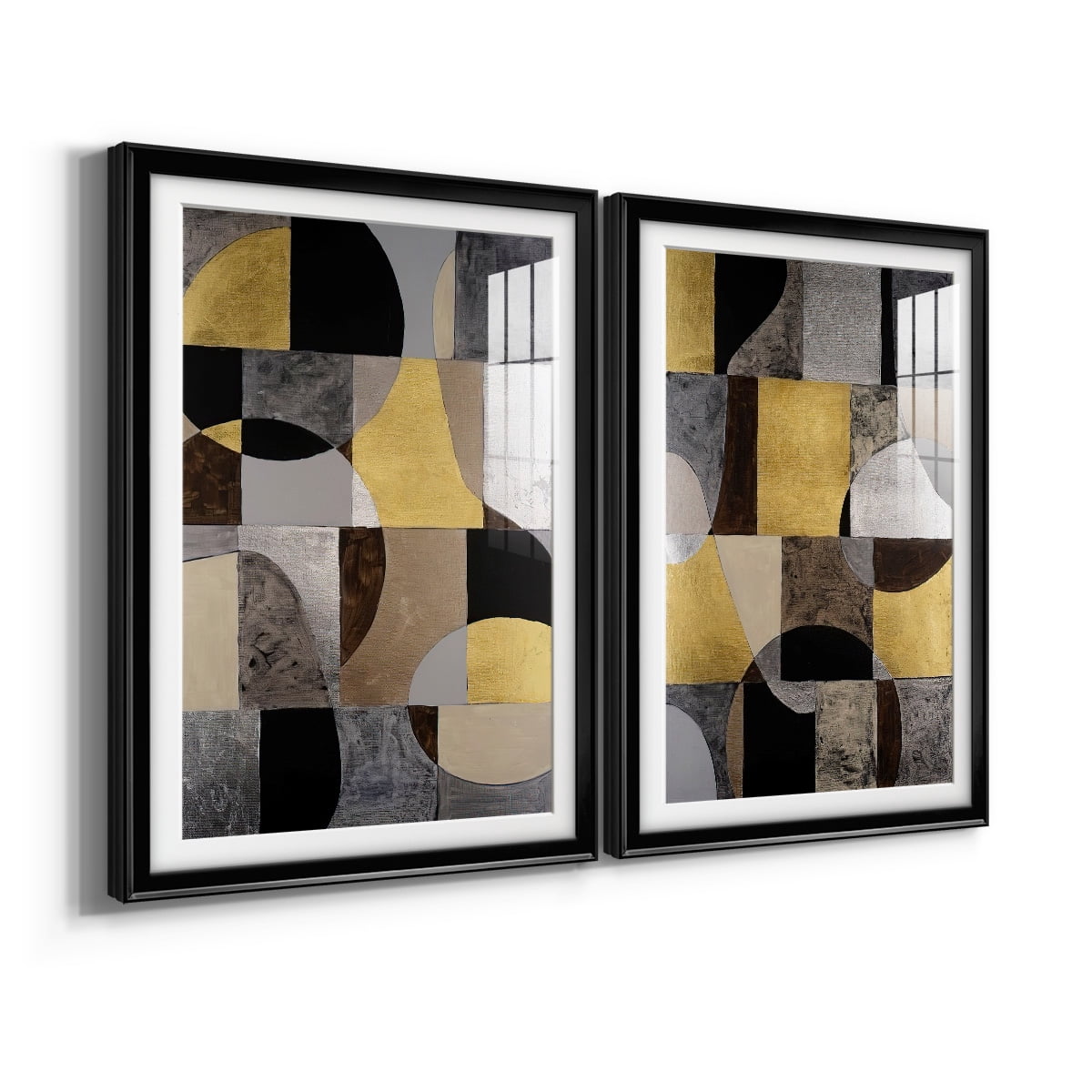 Wexford Home Neutral Framework I Premium Framed Print, 22.5" x 30.5" - Ready to Hang, Black (Set of 2)