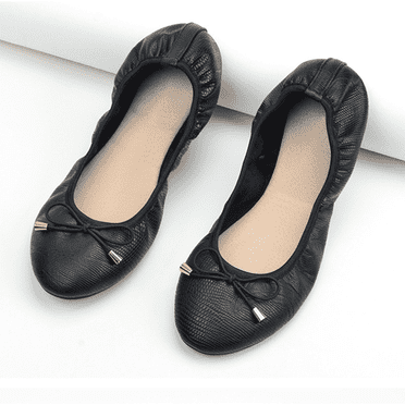 Elecsop Ballet Flats Shoes for Women, Bow Round Toe Flats for Women, Comfortable and Lightweight Women's Flats