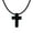 Leather cord, variant on COAI Leather Cord Religious Jewelry Black Obsidian Stone Cross Pendant Necklace
