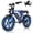 Blue, variant on EggKing C200 1000W Electric Bike for Adults, 20" Fat Tire E-Mountain Bikes, 48V 17.5Ah 31MPH Electric Bicycle, Full Suspension UL2849 Black