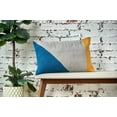 thumbnail image 3 of Rory Blue Sand & Gold Cotton Blend Accent Pillow 14" x 22", 3 of 5