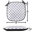 thumbnail image 4 of Purple Chair Seating Cushion, Watercolor Paint Style Nostalgic Retro Style Polka Dot Pattern Theme Classic, Soft Seat Pads for Office with Anti-slip Backing, 16"x16", Lilac Blue, by Ambesonne, 4 of 7
