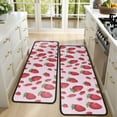 thumbnail image 4 of Kitchen Rugs Sets Of 2,Strawberry Plants Fruit Dot Pink Pattern Anti Fatigue Kitchen Mat Rugs Non Slip Washable,Decorative Kitchen Floor Mats for Kitchen,Sink,Laundry,17"x47"+17"x47", 4 of 5