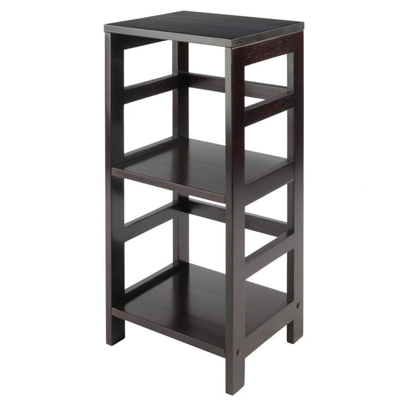 Winsome Leo 2-Section Open Shelf, Espresso Finish