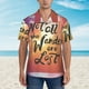 thumbnail image 2 of Balery Not All Who Wander Are Lost Camisas hawaianas de manga corta para hombre, camisas playeras de corte holgado, camisas de vacaciones con botones,3X-Large, 2 of 7