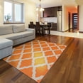thumbnail image 6 of Sweet Home Stores Clifton Non-Slip Rubberback Moroccan Trellis 5x7 Indoor Area Rug, 5' x 6'6", Orange, 6 of 8