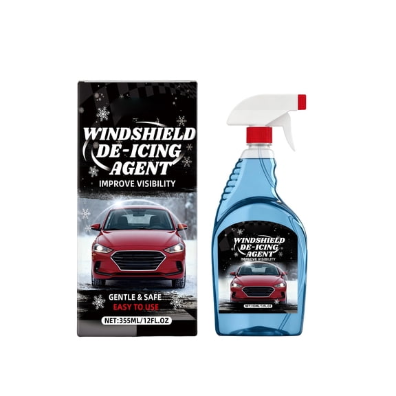 uvwlwu Automotive Glass De Icing and Antifreeze Agent for Instant Ice Removal and Enhanced Winter Driving Visibility(Blue)