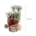 thumbnail image 3 of Christmas Tree 11inch Artificial Christmas Trees Mini Christmas Trees Artificial Table Top Little Xmas Decorations with Holiday Ball Ornaments Red Berry Pinecone for Home Party Xmas Decor, 3 of 7