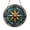 Stained Glass 7.87 Inch, variant on Nautical Compass Rose Stained Glass Style Suncatcher, Round Window Hanging Coastal Ocean Inspired Art