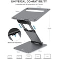 thumbnail image 3 of Adjustable Laptop Stand, Aluminum Laptop Riser, Ergonomic Laptop Stand for Desk, Notebook Computer Stand Holder Compatible with 10-17 Inch Laptops, 3 of 6
