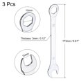 thumbnail image 2 of 3 Packs 15mm Thin Combination Wrench with Offset 6-Point End and Angled Open End, 2 of 6
