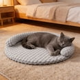 thumbnail image 7 of Yhmxh Cat Beds Pet Cooling Mat with Pillow for Indoor Cats, Summer Cooling Pet Bed with Removable Washable Cover Washable Round Fluffy Pet Bed for All Seasons, 7 of 7