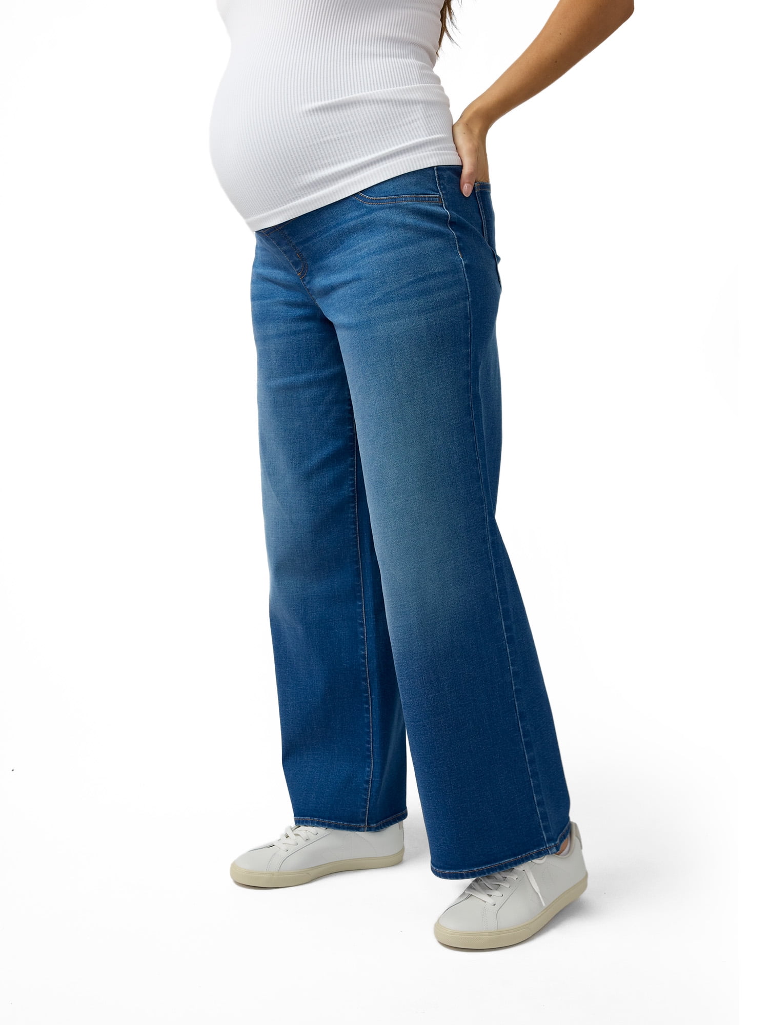 Ingrid & Isabel For Every Belly Maternity Wide Leg Jeans, Size S-XXL