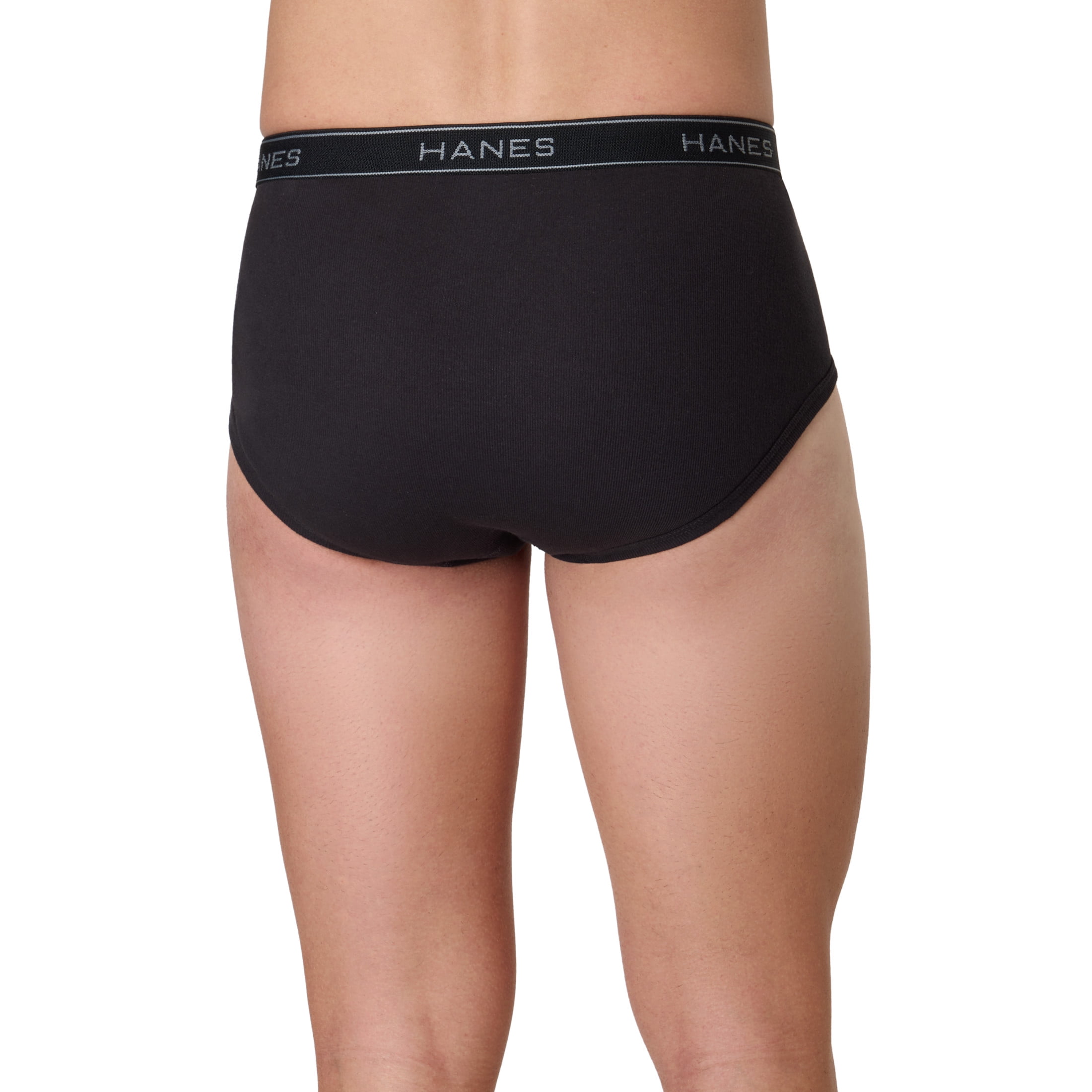 Hanes Men's Mid-Rise Brief Underwear Pack, Dyed Cotton, 10-Pack