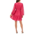thumbnail image 2 of MSK Womens Petites Tiered Chiffon Fit & Flare Dress, 2 of 2