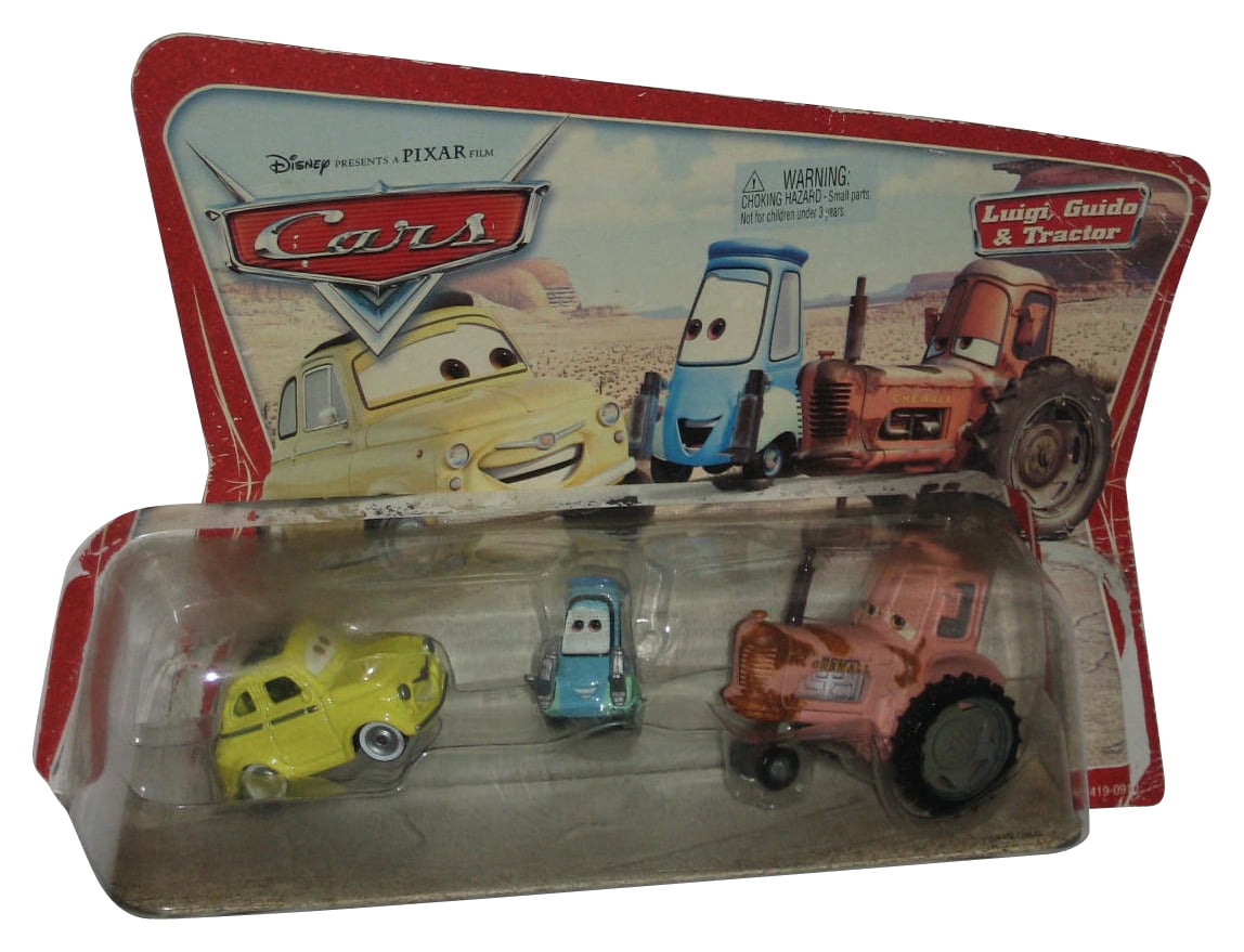 Disney Pixar Cars Movie Luigi Guido & Tractor Desert Background Toy Car