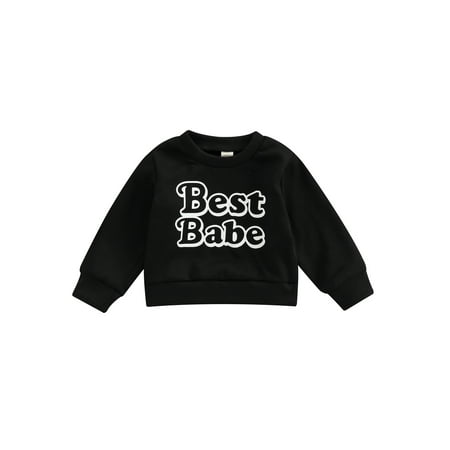 

Nituyy Autumn Casual Kids Girls Boys Sweatshirt T Shirts Letter Pattern Print Long Sleeve Pullover Outwear