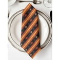 thumbnail image 2 of nqOlkjepod Burnt Orange Striped Cloth Napkins Set of 6 Reusable Dinner Napkins, Modern Southwest Geometric Cocktail Napkin Washable Table Napkins for Wedding/Holiday Party/Baby Shower 20"x20", 2 of 8