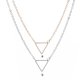 thumbnail image 4 of Qarigey Collares geométricos Cadenas de cuello encantadoras simples con cadena de cable Regalo de compromiso de las señoras Gargantilla de mujer hueca Ropa, zapatos y accesorios Miscelánea Oro Qarigey AP009732-01, 4 of 6
