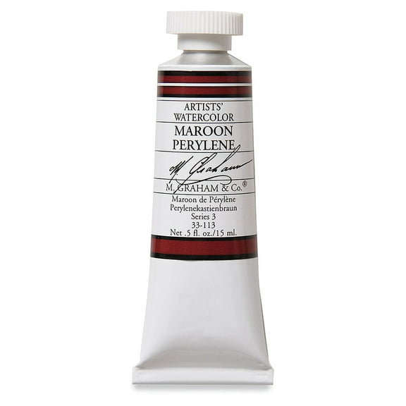 M. Graham Artists' Watercolor - Maroon Perylene, 15 ml Tube