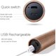 thumbnail image 3 of Lámpara de pared de madera recargable por USB con interruptor, luces de pared inalámbricas de batería para interiores con sensor de movimiento, luz blanca cálida magnética para dormitorio., 3 of 5