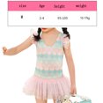 thumbnail image 2 of Baby Girls One-Piece Sparkly Sequins Mermaid Fish Scale Ruffles Swimsuit Swimwear Bathing Suit, 2 of 5
