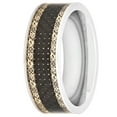 thumbnail image 2 of Mens Stainless Steel & Carbon Fiber Yellow IP Filigree Band - Mens ring, 2 of 4