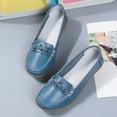 thumbnail image 3 of Mepaouo Women's Loafers Leather Slip on Work Shoes Ladies Casual Dressy Walking Driving Moccasins, 3 of 5
