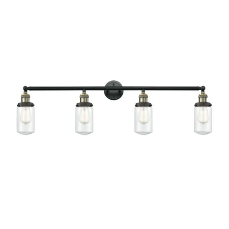 

Innovations Lighting 215 Dover Dover 4 Light 43 Wide Bathroom Vanity Light - Black