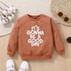 thumbnail image 2 of Ropa Para Bebé (Niño O Niña), Traje Para Niño Pequeño, Camiseta De Manga Larga Con Estampado De Letras De Carbón Unisex Infantil, Jersey Marrón Odeerbi LM103-2613, 2 of 8