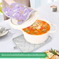 thumbnail image 3 of Yayeee Pot Holders Kitchen Heat Resistant with Pockets 7"x9.8" Cotton Oven Cooking Hot Pads, Purple Cartoon Rabbit Pattern, 3 of 7