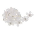 thumbnail image 6 of EHJRE 1 Yard Flower Pearl Crystal Ribbon Lace Trim Sewing Embellishment 32mm White, 6 of 9