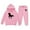 Z11 c-Pink, variant on Big Girls Outfits Set Cute Letter Print Hoodie Pants Comfy Casual Two Piece Outfit Kids Winter Wear Clothing Pink Size 8-9T