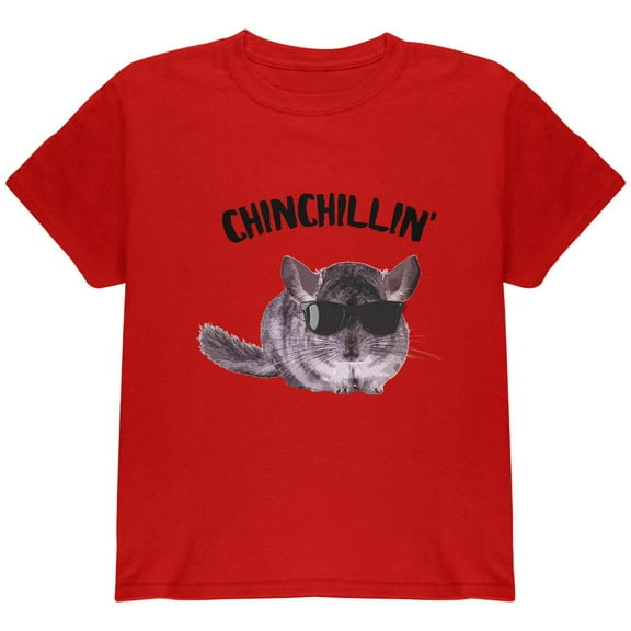 Chinchillin Chinchilla Red Youth T-Shirt - X-Large(18)