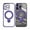 Darkpurple, variant on for iPhone 16 Pro Max Magnetic Clear Case with All-inclusive Camera Lens Film [Compatible with MagSafe] Shockproof Plating Anti-yellowing Transparent Ring Kickstand Slim Phone Case,Darkpurple