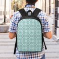 thumbnail image 5 of Disketp Blue Print School Backpack, Lightweight Basic Middle School Bookbags 17 Inch Casual Daypack for Student College, Travel or Outdoor, 5 of 6