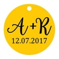 thumbnail image 1 of 100 Pcs Ronds Personnalisés Tags Initiale Cadeau de Mariage Papier Tags, 1 of 1