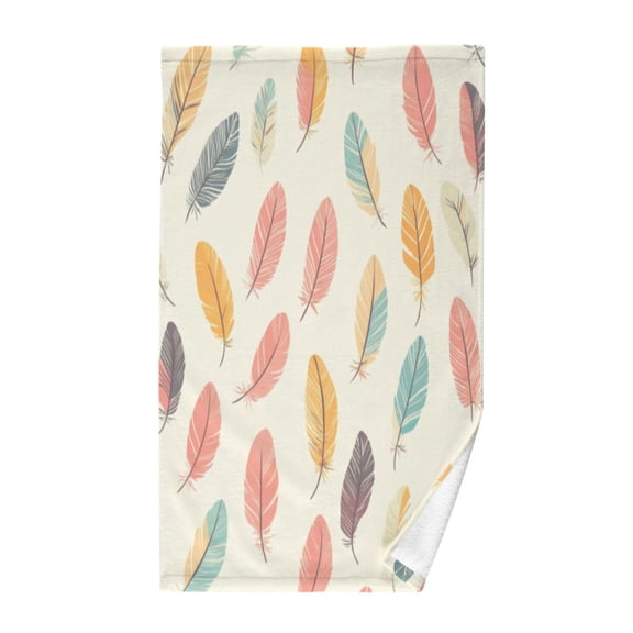 Pure Cotton Face Towel 16x28 Inches Hand Towel Bath Towel Hand Bath Towels Soft Good Water Absorption for Washing Face Wiping Face Cute Feather