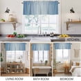 thumbnail image 5 of 2 Pack Ombre Valance for Window Haze Blue Gradient Kitchen Valance Rod Pocket Short Curtain Topper Decorative Window Treatment for Living Room Bedroom 42"x18", 5 of 8