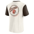 thumbnail image 3 of Men's Darius Rucker Collection by Fanatics Cream Cleveland Browns Henley Colorblock Slub Pocket T-Shirt, 3 of 6