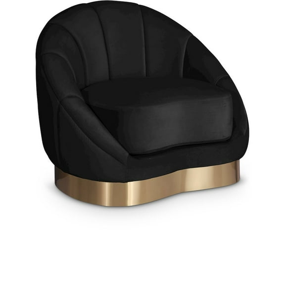 Meridian Furniture Shelly Black Velvet Chair