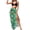 #261-Green, variant on Women's Bikini Swimsuit, Sexy Solid Color Backless Two-Piece with Wave Design, Swimwear Set for Beach and Vacation