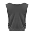 thumbnail image 5 of Aihuaihua Side Armhole Tank Tops for Women, Workout Sport Athletic Yoga Running Gym Loose Crop Sleeveless Shirts Dark Gray L, 5 of 7