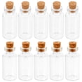 thumbnail image 2 of 24 botellas de vidrio pequeñas, ideales para hacer tú mismo, con corcho., 2 of 7