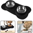 thumbnail image 5 of Cuencos Para Perros Pet Deluxe, Cuencos De Acero Inoxidable Con Alfombrilla De Silicona Antideslizante Sin Derrames, 24 Oz, 48 Oz, Juego De Cuencos Para Comida Y Agua Para Perros, Comedero Para Perros, 5 of 5