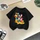 thumbnail image 3 of Camiseta de algodón de manga corta de verano de Mickey Minnie de Disney para niños, camisetas casuales de moda para niños y niñas, camisetas lindas de dibujos animados, ropa para niños, 3 of 5