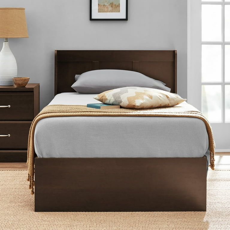 Sauder Parklane Platform Twin Bed with Headboard, Espresso Sauder Parklane Platform Twin Bed with Headboard, Espresso