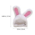 thumbnail image 2 of BEADCEST Cat Hat Adorable Costume Pet Rabbit Ear Hat White Plush Decorative 1Pcs, 2 of 8