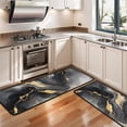thumbnail image 3 of Kitchen Rugs Sets Of 2,Gray Marble Gold Wave Pattern Anti Fatigue Kitchen Mat Rugs Non Slip Washable,Decorative Kitchen Floor Mats for Kitchen,Sink,Laundry,17"x47"+17"x47", 3 of 5