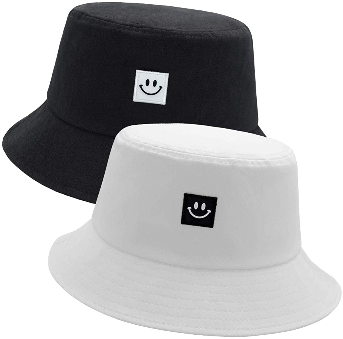 2 Pack Smile Bucket Hats for Women 